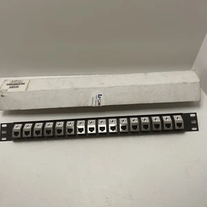 L-COM PR175UT568S Cat 5e 16 In-Line Coupler Rackmount Panel - Picture 1 of 5