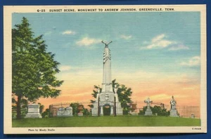 Monument to Andrew Johnson Greeneville Tennessee postcard - Picture 1 of 2