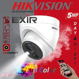 HIKVISION Full Color PIRLO 5MP 3K Smart TURBO HD 20m PIR EXIR Turret CCTV Camera - Picture 1 of 8