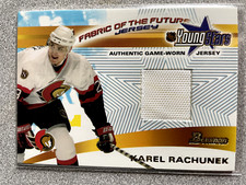 2001-02 Bowman YoungStars Karel Rachunek Fabric Of The Future Game-Worn Jersey