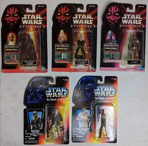 Lot of 5 Star Wars Action Figures New On Card Episode 1 Power of the Force - Picture 1 of 2