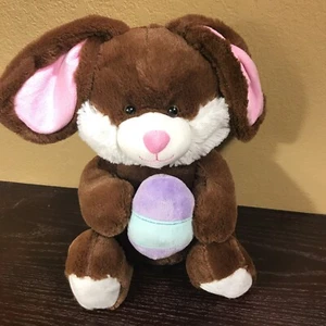 Animal Adventure Bunny Rabbit Holding Easter Egg Stuffed Animal Plush 13” - Picture 1 of 10