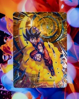 2022 Dragon Ball Legends Waifu Card Goku Premium Foil Textured Flash Rare - Image 1 of 2