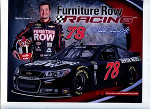 MARTIN TRUEX JR. #78 2016 FURNITURE ROW RACING PIT CARD AUTOGRAPHED NASCAR - Picture 1 of 3