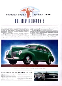1940 Merkur Oldtimer Print Werbung Merkur 8 Erfolgsgeschichte des Jahres 11x14 - Bild 1 von 3