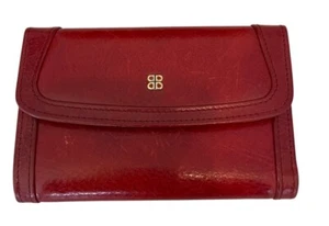Damen Bosca rot Leder dreifach faltbare Geldbörse Reißverschlussfach & Kartenfächer - Bild 1 von 9