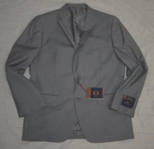 Abrigo deportivo Carlo Lusso para hombre talla 42R gris alto giro súper de lujo - Imagen 1 de 10