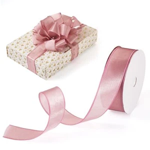 1 inch 20 Yards Ribbon for Craft Transparent Sheer Organza Ribbon Polyester F... - Picture 1 of 7