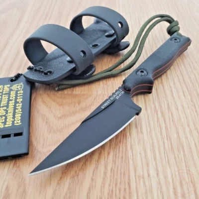 TOPS Street Scalpel 2 Fixed Knife 3.13" 1095HC Steel Full Blade Micarta Handle - Image 1 of 4