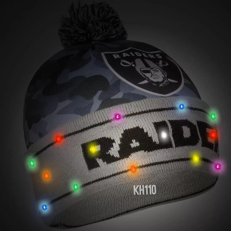 Oakland Raiders Camouflage Light up Winter Beanie Replacement Batteries