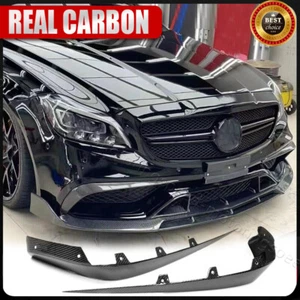 REAL Carbon Fiber Front Bumper Fins Canard for Mercedes Benz W218 CLS63 15-17 - Picture 1 of 14