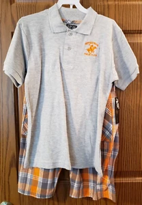 Beverly Hills Polo Club Boys 2 Pc Outfit Size 12  NWT!!  orange, gray, & white - Picture 1 of 11