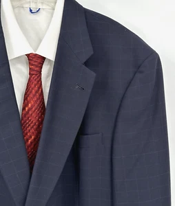 vintage HART SCHAFFNER MARX GOLD TRUMPETER jacket blazer sport coat blue 44L - Picture 1 of 9