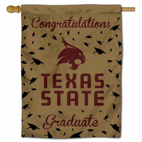 Texas State University College Graduation Gift Decorative Flag Cover