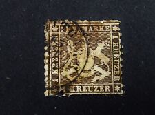 nystamps German States Wurttemberg Stamp # 30 Used $525        M22y2592