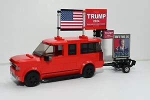 Trump Rojo Chevy Suburban Modelo Personalizado Compatible y Construido con Ladrillos LEGO® - Imagen 1 de 2