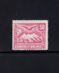 Bolivia 1941 Cóndor volando sobre el monte Illimani Mint Sc C84 - Imagen 1 de 1