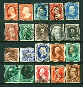 #10 / #150 1851-1870 1c-24c Assorted Classics, Imperf & Perfs Used 19 items - Picture 1 of 1