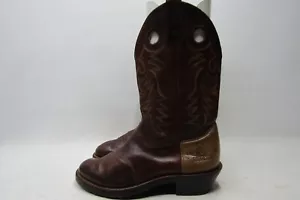 Botas vaqueras Rocky para hombre talla 13 W de ancho de cuero marrón Buckaroo Stockman - Imagen 1 de 11