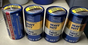 Vintage Sears D Cell Batteries (Set of 4) *New Old Stock* 1970s - Picture 1 of 4