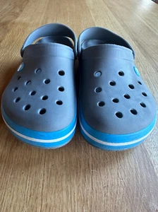 CROCS crocband M5W7 M2/W4 grau m. blau EU GR 37 38* Zustand TOP unisex - Bild 1 von 8