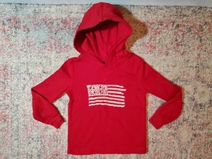 Polo Ralph Lauren Youth Size 6 Red Flag Logo Hoodie-Cotton Blend Waffle Fabric - Picture 1 of 11