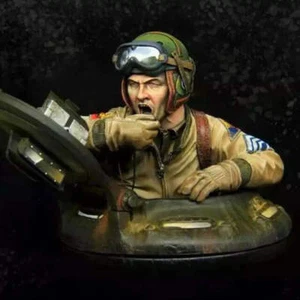 1/10 BUST Resin Model Kit US Sherman Tankman Normandy 1944 WW2 Unpainted - Imagen 1 de 5