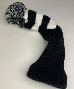 Cubierta de cabeza de pompón de rescate híbrido genérico blanco y negro a rayas - Imagen 1 de 4