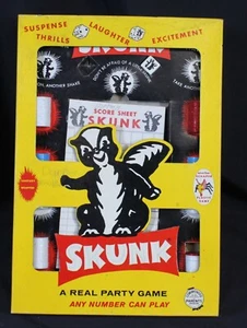 Vtg Skunk Party Game in Orig Box Schaper #500 Score Sheet Dice Tokens 1953 - Picture 1 of 19