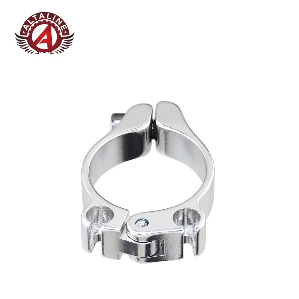 ALLOY CLAMP-ON DOUBLE CABLE HOUSING STOP IN DIFFERENT SIZES SILVER OR BLACK. - Image 1 of 1