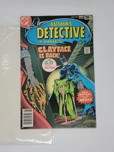 Detective Comics #478 Last 35 Cent cover "The Coming of Clayface - Picture 1 of 2