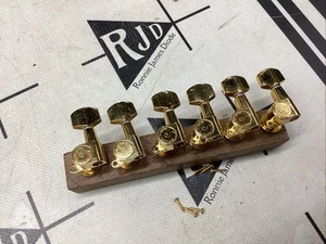 Sintonizadores Schaller teclas de afinación clavijas cabezas M6 Alemania oro en línea izquierda - Imagen 1 de 2