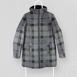 Barbour Carlin gesteppte gefütterte Wendejacke Tartan schwarz UVP 219 £ UK 10 - Bild 1 von 8