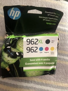 Oryginalny 4-pak HP 962XL czarny i 962 kolorowy atrament Officejet PRO 9010 11/2026 - Zdjęcie 1 z 6