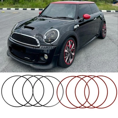 For Mini Cooper S 4PCS Alloy Wheel Rim Protector Wheel Hub Trim Cover Tire Rings - Изображение 1 из 4