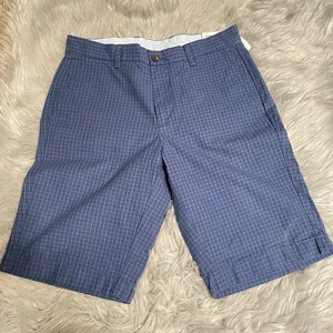 Brooks Brothers 346 Blue Grid Chino Shorts Mens Size 31, 11” Inseam - Picture 1 of 5