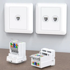 Waterproof Cable Module Category 6 Module Plug Network Connector With Dust Cover - Photo 1/9