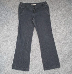 Boom Boom Jeans Hose Damen 13 schwarz weites Bein Hose Knopfleiste dehnbar - Bild 1 von 24
