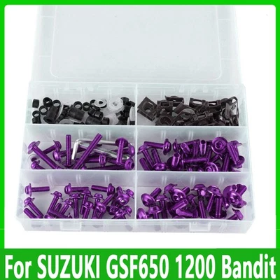 177 Pcs Motorcycle Fairing Bolt Bodywork Screws Kit Nut For SUZUKI GSF650 Bandit - Image 1 of 4