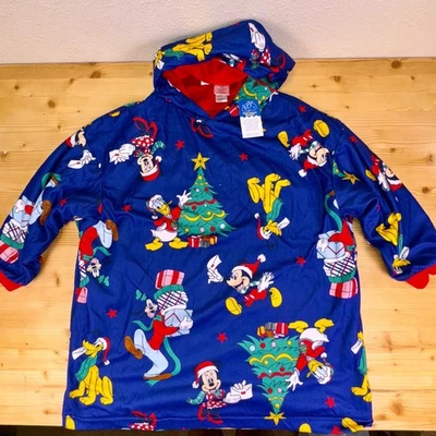 Disney Navidad Sudadera con Capucha Pijama Top S/M Mickey Minnie Donald Goofy Pluto Nuevo con Etiquetas Foto 1 de 4