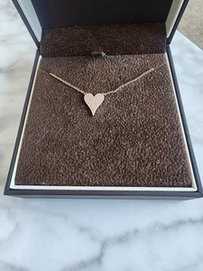 Shy Creation Pave Diamant Herz Collier in 14 Karat Roségold - Bild 1 von 8