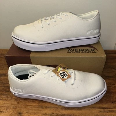 Avenger Work Boots Alley White Sneaker Low Top Size 14M White Store model - Image 1 of 4