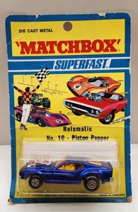 Matchbox Superfast No. 10 Mustang Piston Poppeer Carded Made In England 1971 - Picture 1 of 5