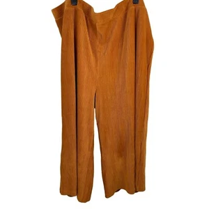 Bp. Women Stretch Ribbed Pull One Flare Leg Pants Size 4X Orange Polyester/Spand - Picture 1 of 6