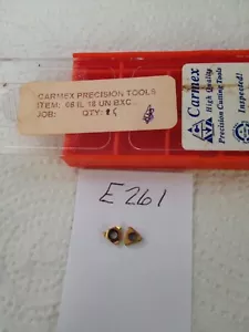 5 NEW CARMEX 06 IL 18UN THREADING CARBIDE INSERTS GR BXC FACTORY PACKED -E261 - Picture 1 of 1