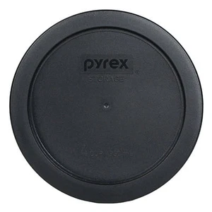 Pyrex 7201-PC 6" Black Round Plastic Storage Cover Lid New for 4 Cup Glass Bowl - Picture 1 of 2
