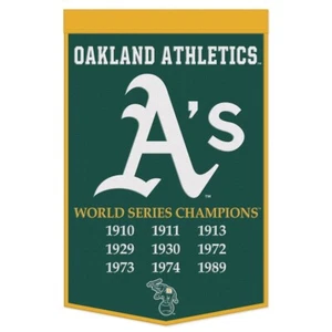 Oakland Athletics MLB 24" x 38" Embroidered Wool World Series Banner Wincraft - Picture 1 of 1