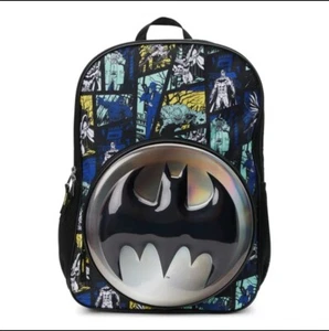 DC Comics Kids Batman Bat Signal 17" Laptop Backpack - Picture 1 of 3