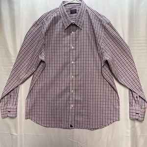 UNTUCKit Wrinkle Free Pink Blue & White Button Up Long Sleeve Shirt XXL 2XL - Picture 1 of 10