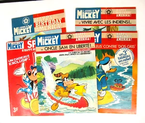 Mickey Happy birthday America Lot de 5 numéros 1976 TBE - Picture 1 of 3